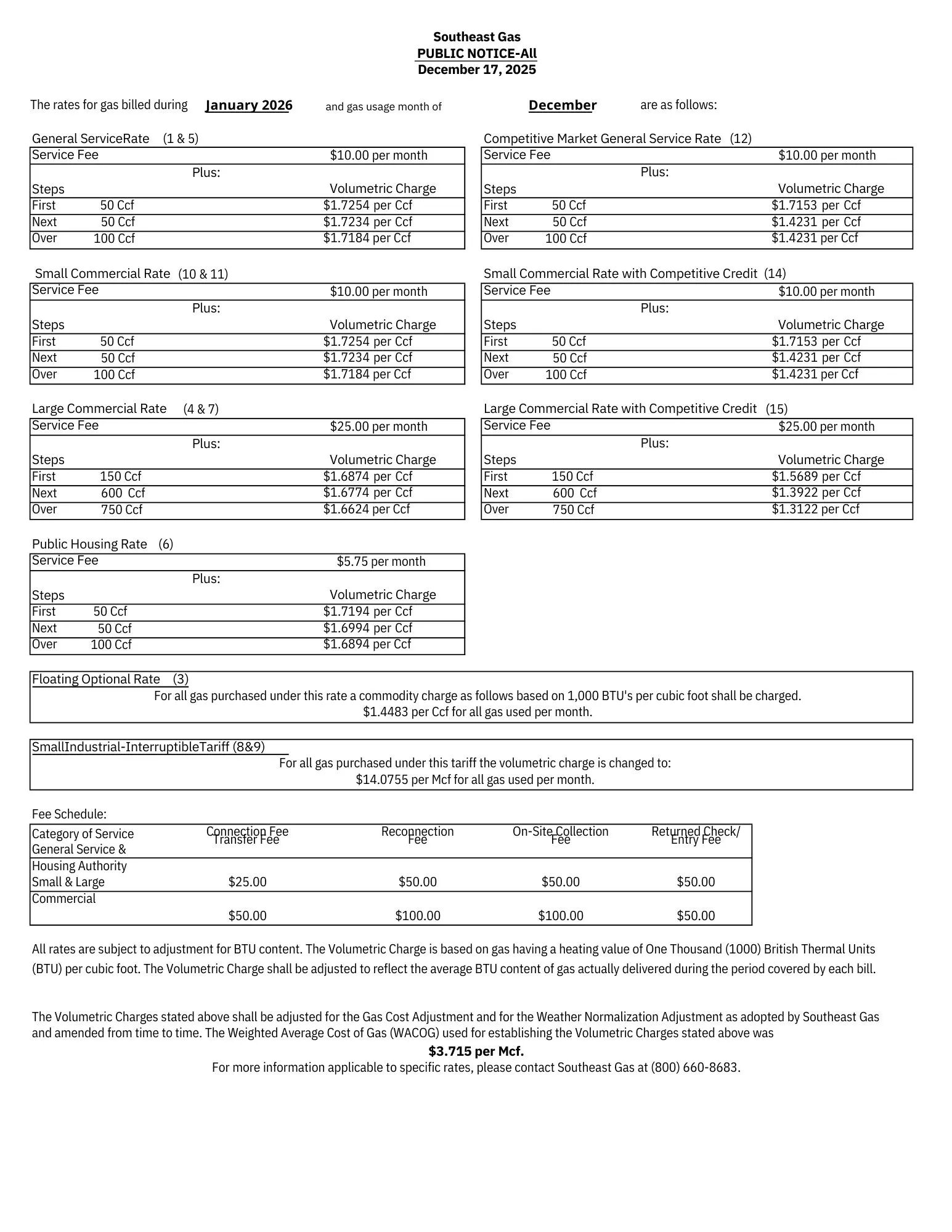 November 2025 rates - see pdf for screen reading